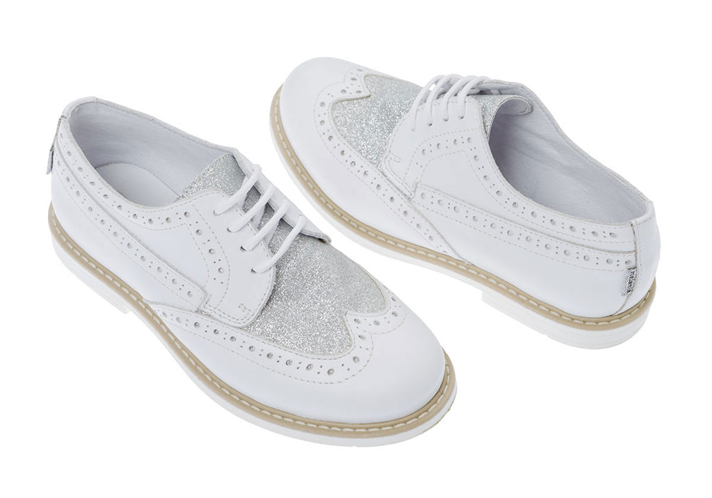 Spectator shoes for kids, from Italy